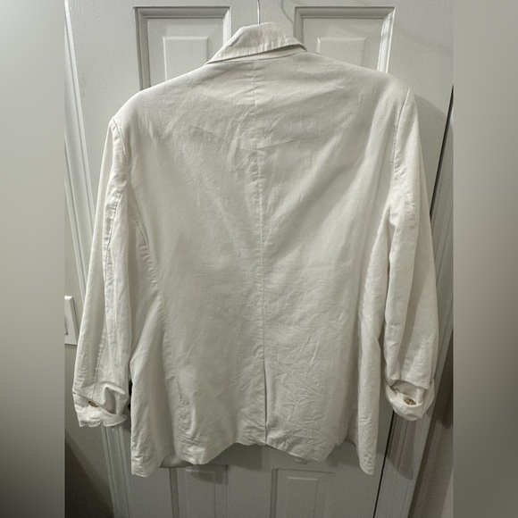 BB Dakota White Linen Blazer - Picture 3 of 5